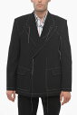 オフホワイト OFF WHITE フォーマル スーツ メンズ Formal Outfits DOUBLE-BREASTED WOOL BLEND BLAZER WITH VISIBLE STITCHINGS OMEW001S23FAB0031001 関税 送料無料 ラッピング無料 2020SS dk