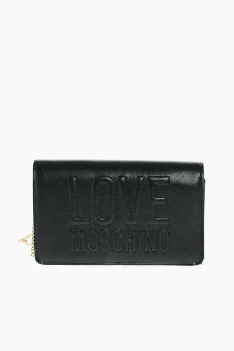MOSCHINO モスキーノ Black バッグ JC4063PP1ELL0000 レディース LOVE FAUX LEATHER CROSSBODY BAG WITH EMBOSSED LOGO 【関税・送料無料】【ラッピング無料】 dk