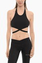 パーム エンジェルス PALM ANGELS Tシャツ トップス レディース T-shirts and tops CROSSED WAIST RIBBED CROP TOP PWVO029F23FAB0011010 関税 送料無料 ラッピング無料 2020SS dk