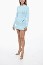 オフホワイト OFF WHITE ワンピース ドレス レディース Dresses PLEATED MINI DRESS WITH EYELETS DETAILING OWHI110F23KNI0014000 関税 送料無料 ラッピング無料 2020SS dk