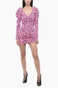 ロテート ROTATE ワンピース ドレス レディース Dresses JACQUARD MINI DRESS WITH V-NECKLINE RT2483 14 4320 TCX 関税 送料無料 ラッピング無料 2020SS dk
