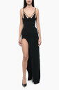 DAVID KOMA ワンピース ドレス レディース Dresses ASYMMETRIC DESIGN MAXI DRESS WITH MESH DETAIL RE23DK40DLACO BLK 関税 送料無料 ラッピング無料 2020SS dk