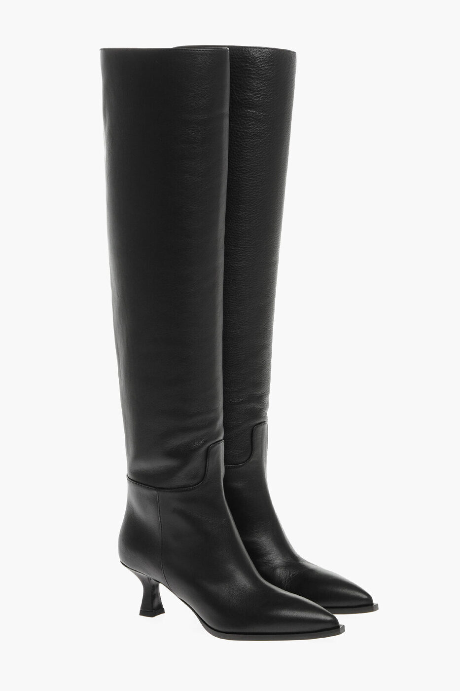 3JUIN ブーツ 322W9004 J 0657997 ASH BLACK レディース OVER-THE-KNEE LEATHER BOOTS WITH POINT TOE 【関税・送料無料】【ラッピング無料】 dkのサムネイル