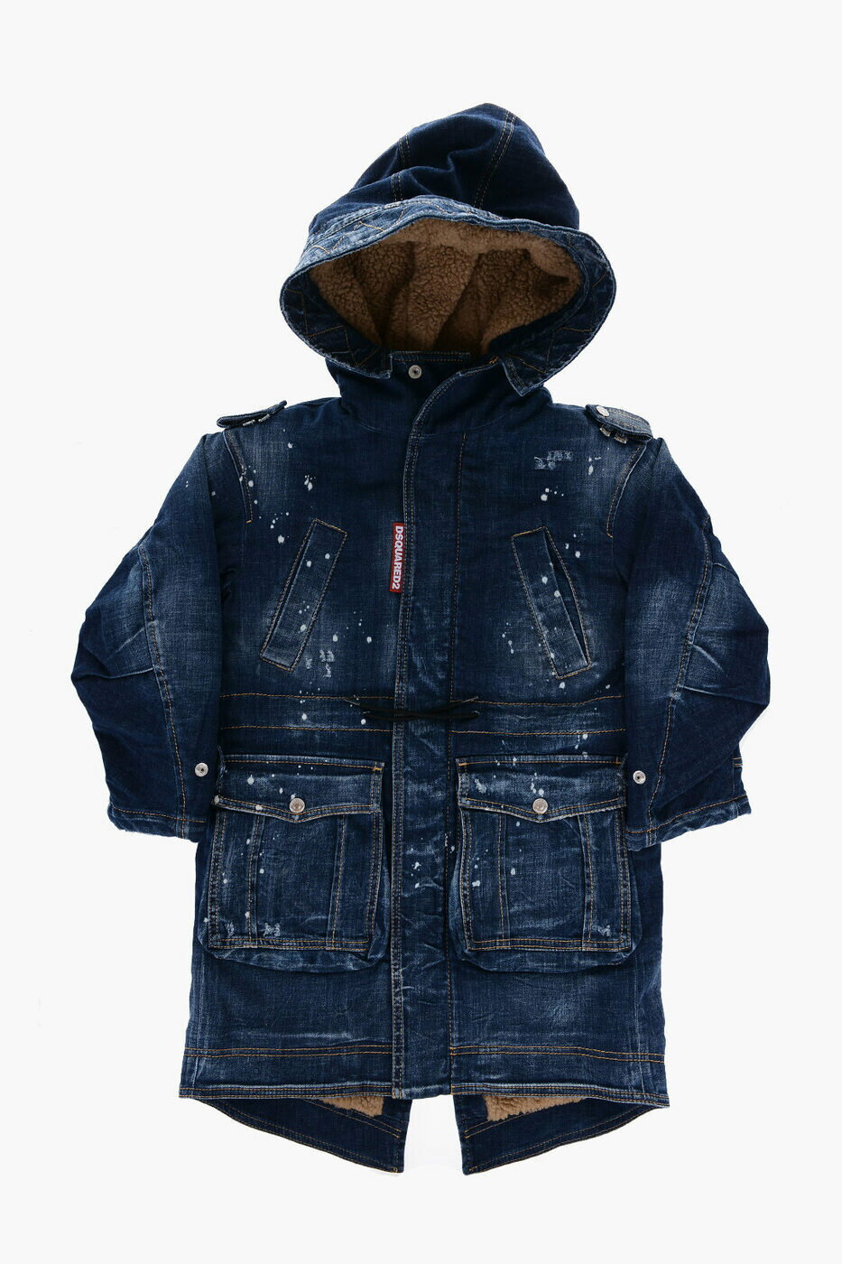 DSQUARED2ドッキングウールダウンピーコート/ディースクエアード
