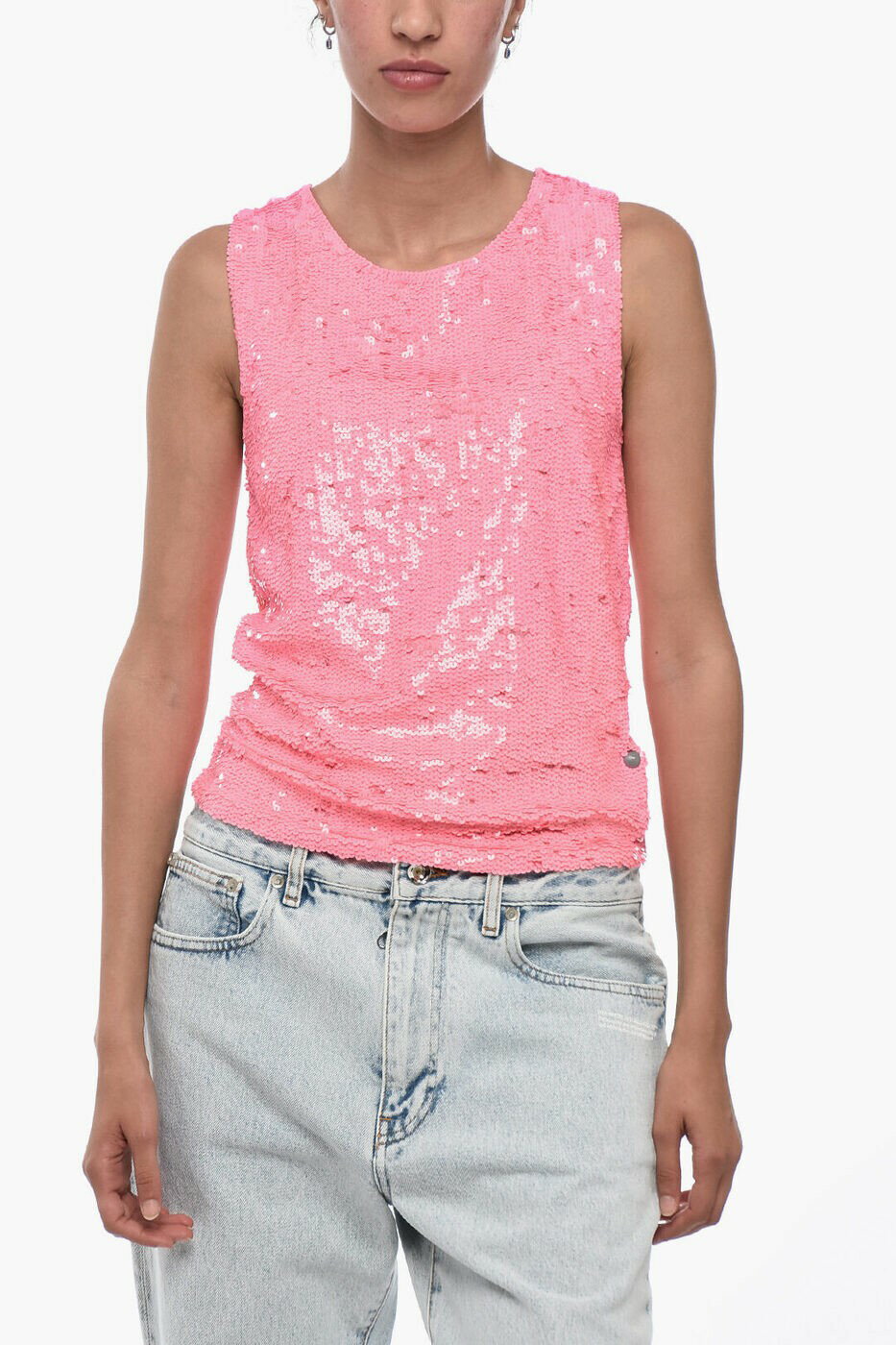 ѥ PAROSH T ȥåץ ǥ T-shirts and tops SEQUINED TANK TOP D31052...