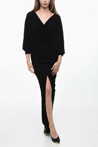 イヴ サンローラン SAINT LAURENT PARIS ワンピース ドレス レディース Dresses V-NECKLINE DRAPED DRESS 753161 Y7F93 1000 関税 送料無料 ラッピング無料 2020AW dk イヴ サンローラン SAINT LAURENT PARIS ワンピース ドレス レディース Dresses V-NECKLINE DRAPED DRESS 753161 Y7F93 1000 関税 送料無料 ラッピング無料 2020AW dk