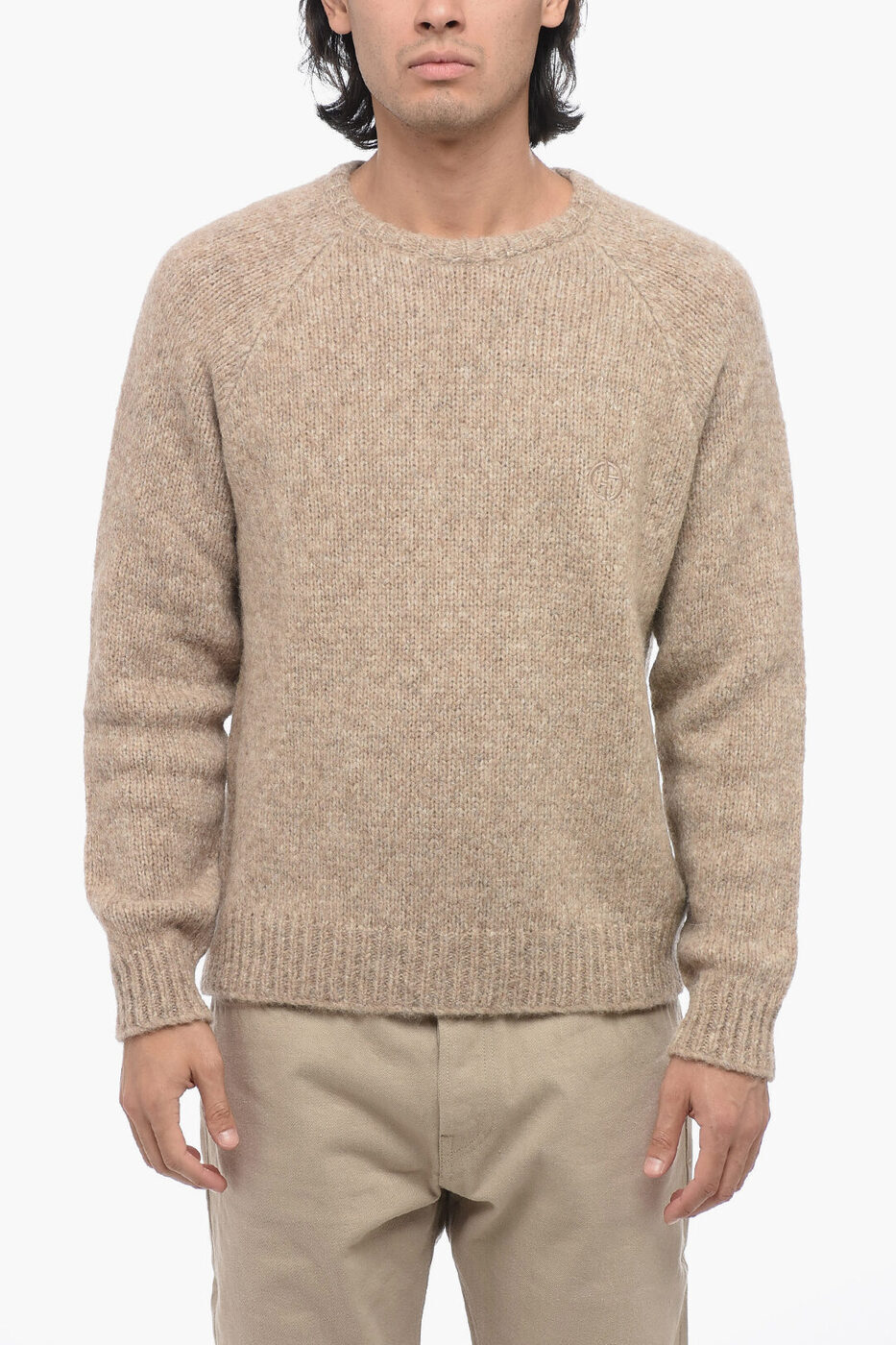 GIORGIO ARMANI ジョルジオ アルマーニ ニットウェア 6RSM23 SM32Z U1A3 メンズ GIORGIO CREW NECK ALPACA BLEND SWEATER 【関税・送料無料】【ラッピング無料】 dkのサムネイル