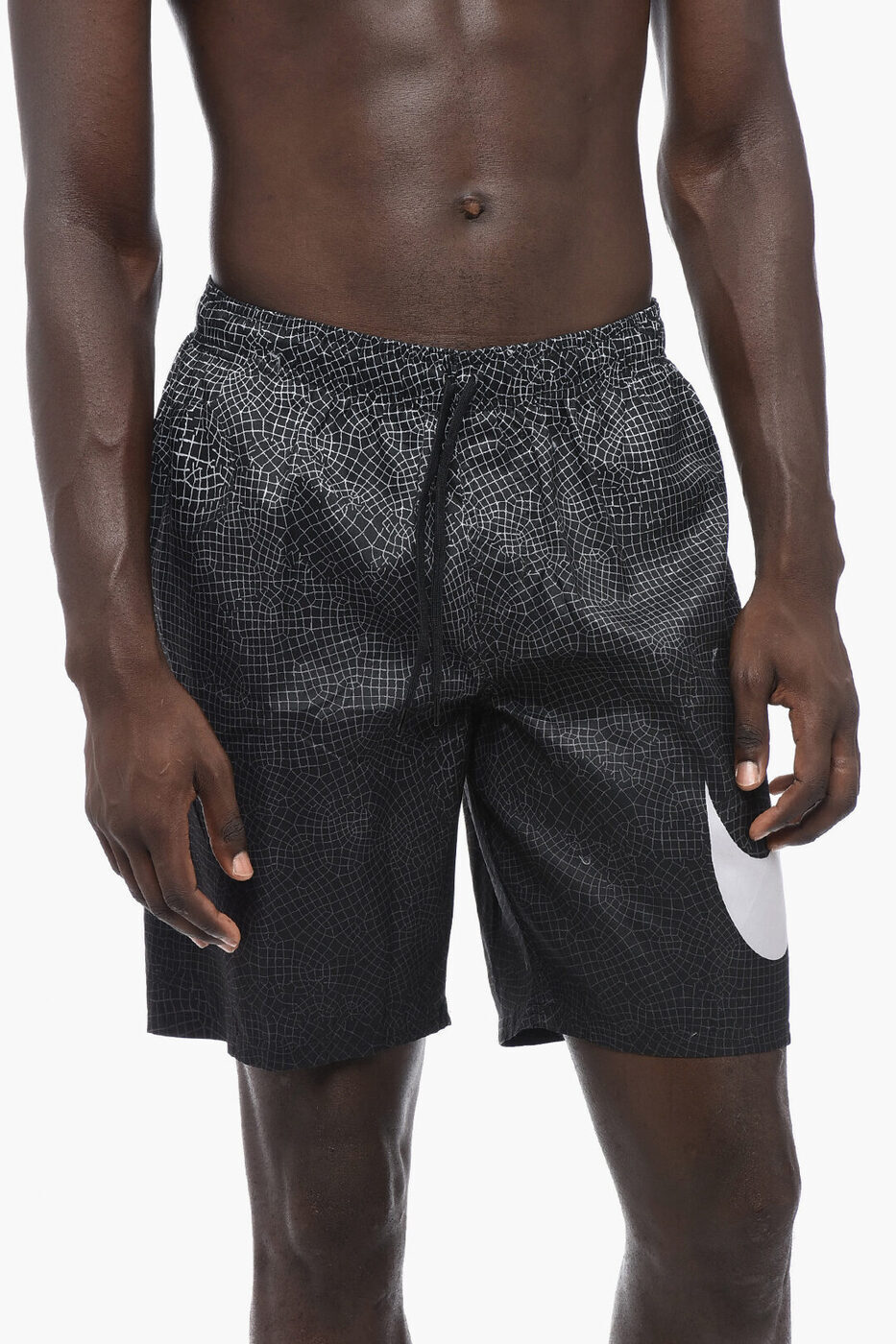 ʥ NIKE  ०  Swimwear MAXI LOGO PRINTED GRID SWOOSH SWIM SHO...