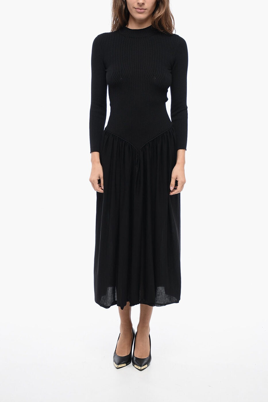 ステラ マッカートニー STELLA MCCARTNEY ワンピース ドレス レディース Dresses RIBBED DRESS WITH DREPPED SKIRT 6K01973S23511000 関税 送料無料 ラッピング無料 2020AW dkのサムネイル