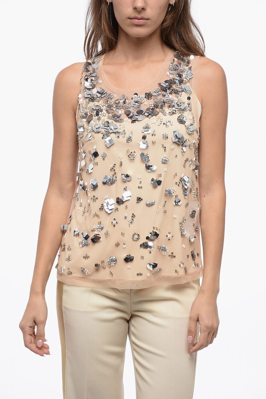 1000OFFݥ!! ѥ PAROSH T ȥåץ ǥ T-shirts and tops MESH...