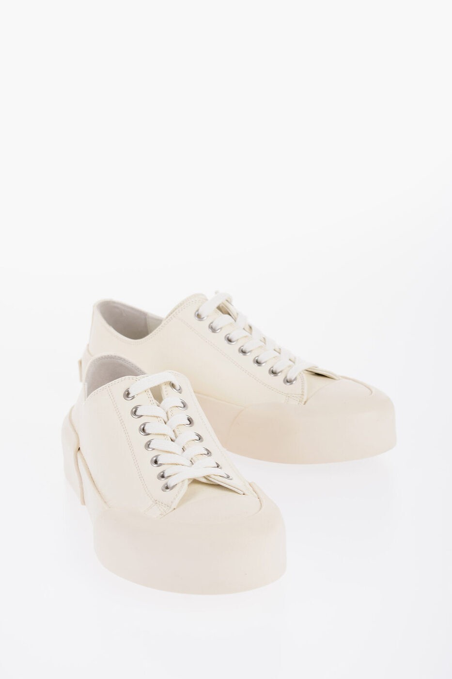 륵 JIL SANDER ˡ ǥ Sneakers LACE-UP LEATHER SNEAKERS WITH RUBBER SOLE J16WS0013 P5057 277  ̵ åԥ̵ 2020SS dk