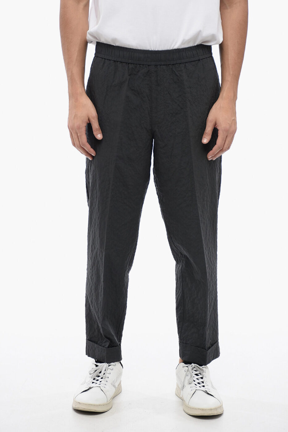 楽天BRANDSHOP・クラージュ楽天市場店ニール バレット NEIL BARRETT ズボン パンツ メンズ Trousers WRINKLED COTTON REM SLIM FIT PANTS MY30635H-Y031 011N 関税 送料無料 ラッピング無料 2020SS dk