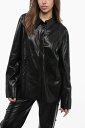 【1000円OFFクーポン配布中!!】 ナヌーシュカ NANUSHKA シャツ レディース Shirts SOLID COLOR FAUX LEATHER NAUM SHIRT NW22CRSH00299 0 BLACK 関税 送料無料 ラッピング無料 2020SS dk