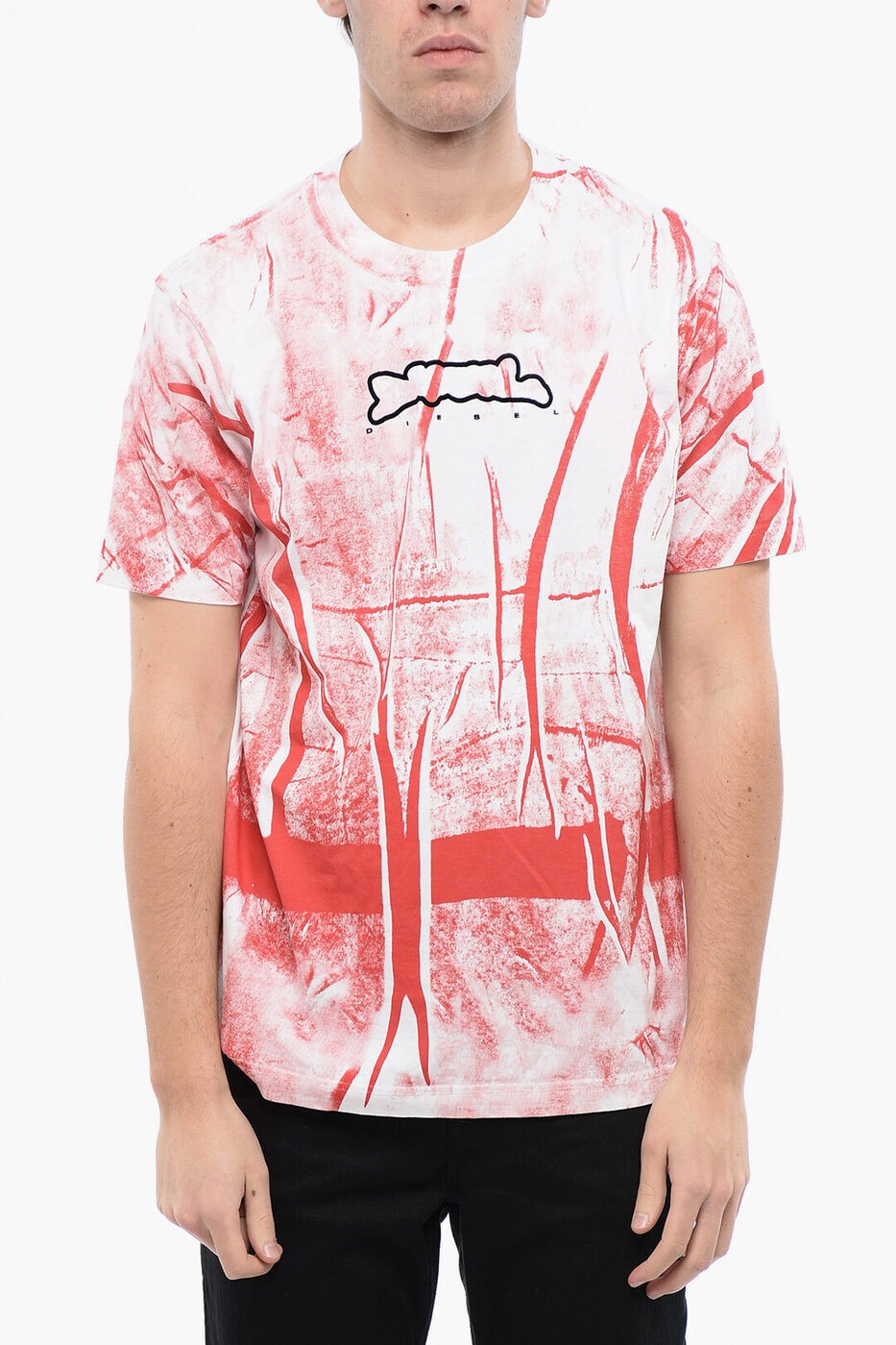 楽天BRANDSHOP・クラージュ楽天市場店【本日ポイント4倍!!】 ディーゼル DIESEL Tシャツ トップス メンズ T-shirts and tops RED TAG WRINKLED EFFECT T-JUST-N3 CREW-NECK T-SHIRT A12155 0AJBD 42AA 関税 送料無料 ラッピング無料 2020SS dk