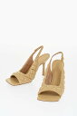 ボッテガ ヴェネタ BOTTEGA VENETA ハイヒール パンプス レディース High heels QUILTED LEATHER SLINGBACK SANDALS WITH SQUARED TOE 11CM 729765VBRR02624 関税 送料無料 ラッピング無料 2020SS dk