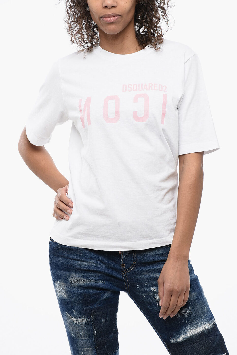 ǥ DSQUARED2 T ȥåץ ǥ T-shirts and tops ICON LOGO PRINTE...