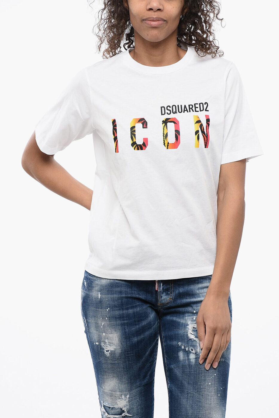 Dsquared2 ロコフリントストライフクルネックTシャツ 【関税込】 楽天市場】dsquared2 Tシャツ(レディースファッション)の通販