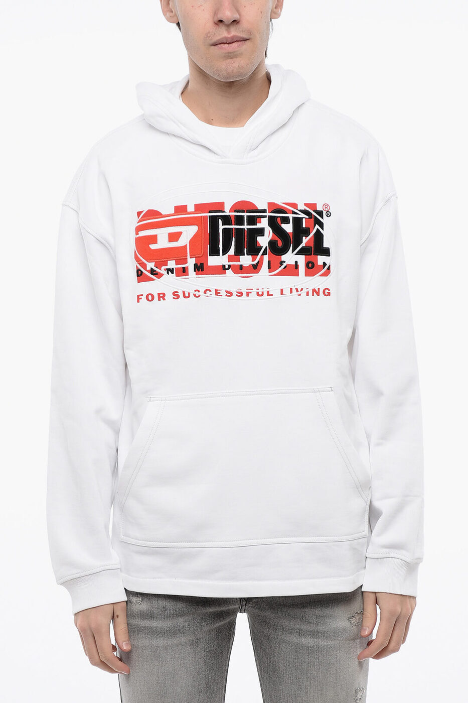 ǥ DIESEL åȥ ȥ졼ʡ  Sweatshirts RED TAG EMBROIDERED S-BAXT...