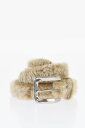 【最大10,000円OFFクーポン!!】 ディースクエアード DSQUARED2 ベルト レディース Belts SUEDE BELT WITH FUR DETAILING 40MM S83BE0346 SJ09602385FW22 5089 関税 送料無料 ラッピング無料 2020SS dk