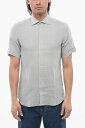 【本日ポイント4倍!!】 コルネリアーニ CORNELIANI シャツ メンズ Shirts ID SHORT-SLEEVED LINEN SHIRT WITH SPREAD COLLAR 75PNNN_5220204 004 関税 送料無料 ラッピング無料 2020AW dk