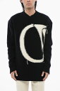 オフホワイト OFF WHITE セーター ニットウェア メンズ Knitwear CREWNECK WOOL SWEATER WITH MAXI LOGO EMBROIDERY OMHE190C99KNI0011061 関税 送料無料 ラッピング無料 2020SS dk
