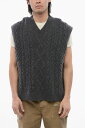 ナヌーシュカ NANUSHKA セーター ニットウェア メンズ Knitwear V-NECK SLEEVELESS CABLE KNIT SWEATER NM22FWOW00597 0 CHARCOAL 関税 送料無料 ラッピング無料 2020SS dk