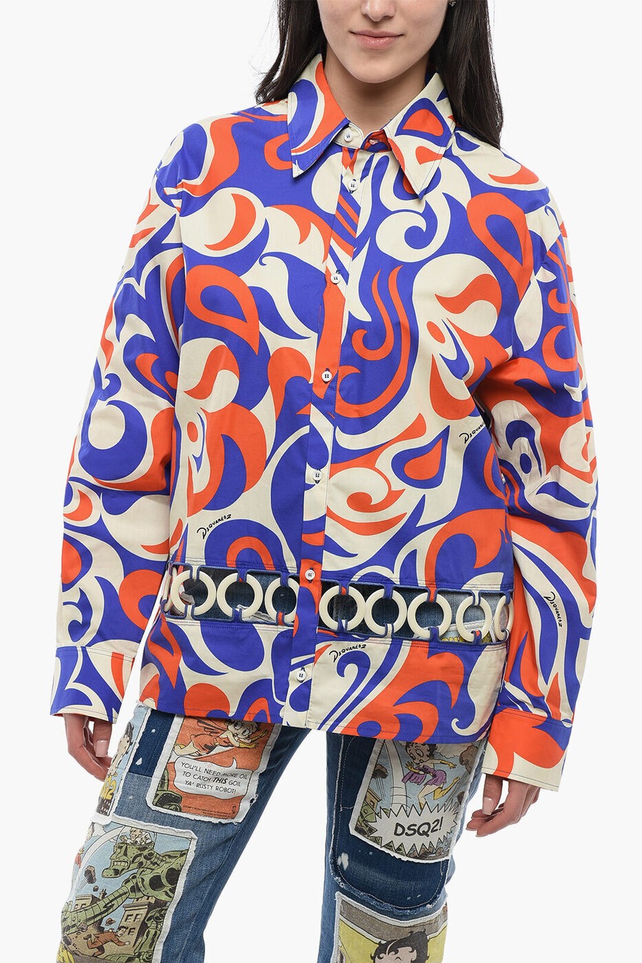 1000OFFݥ!! ǥ DSQUARED2  ǥ Shirts ABSTRACT PATT...