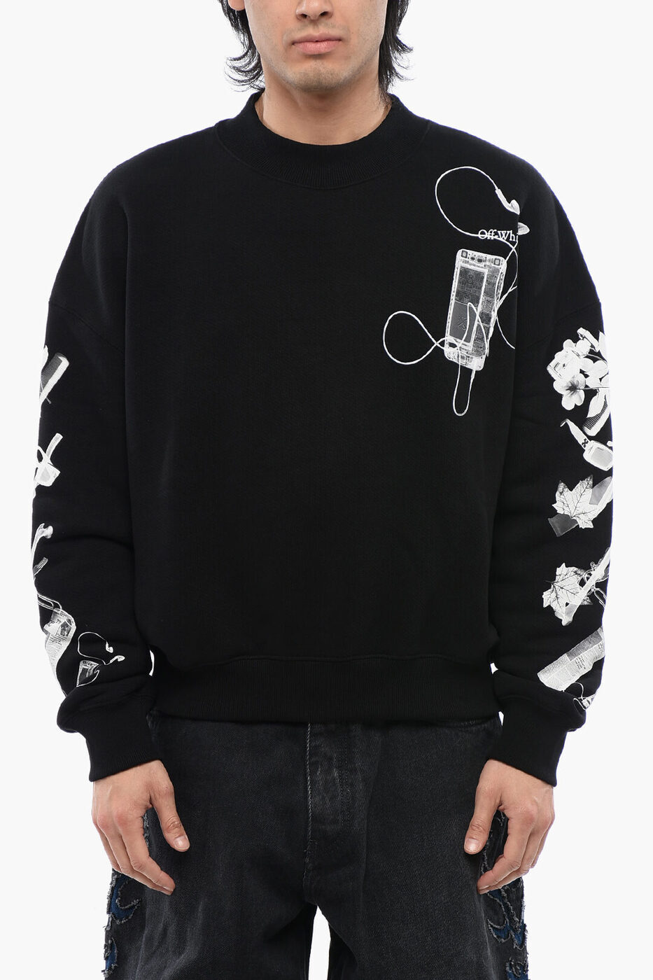 ݥȺ4!! եۥ磻 OFF WHITE åȥ ȥ졼ʡ  Sweatshirts SCAN AR...