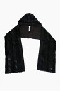 バーバリー BURBERRY ハイテクアクセサリー ファッション小物 メンズ Hi-Tech Accessories FAUX FUR SCARF WITH HOOD 8079143 A1189 BLACK 関税 送料無料 ラッピング無料 2020SS dk