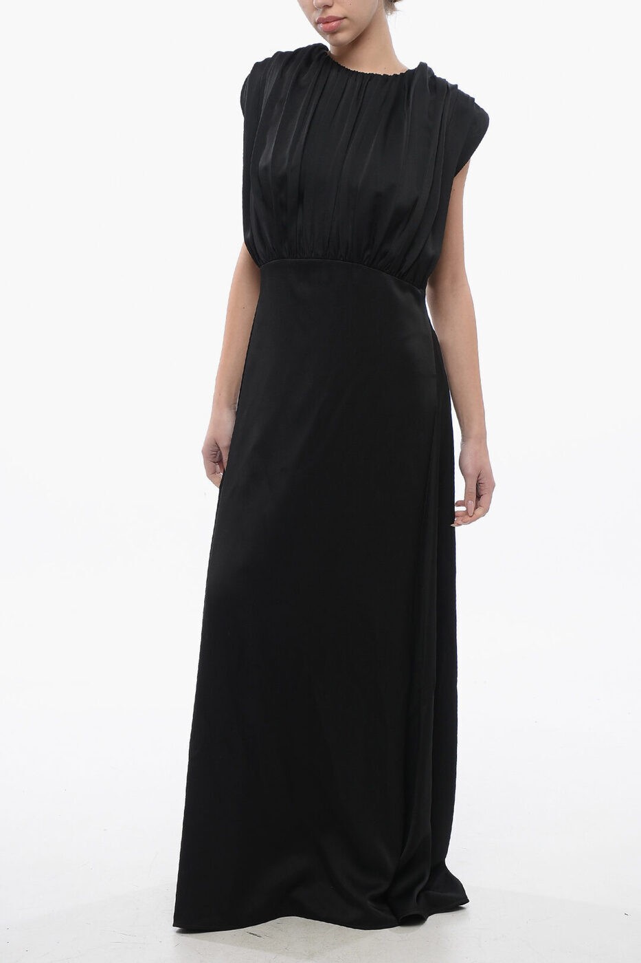 ジルサンダー JIL SANDER ワンピース ドレス レディース Dresses SLEEVELESS SATIN DRESS WITH BACK NECKLINE J01CT0184J76018 001 関税 送料無料 ラッピング無料 2020SS dkのサムネイル