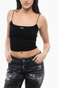 【1000円OFFクーポン配布中!!】 ディースクエアード DSQUARED2 Tシャツ トップス レディース T-shirts and tops KNITTED GOTHIC LOGO CROP TOP S75HA1263 S18435 900 関税 送料無料 ラッピング無料 2020SS dk