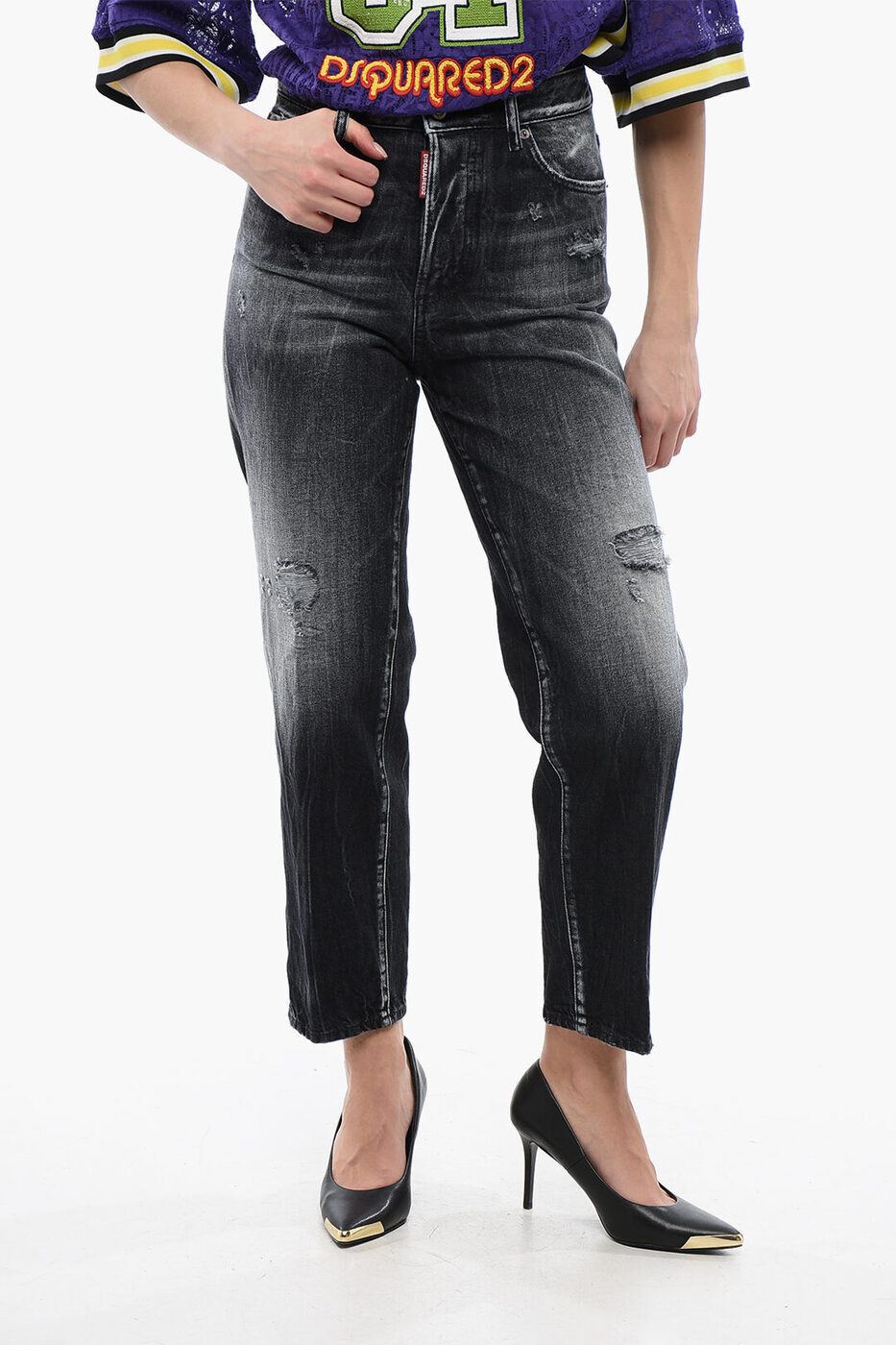 ݥȺ4!! ǥ DSQUARED2 ǥ˥ ǥ Jeans DISTRESSED BOSTON F...