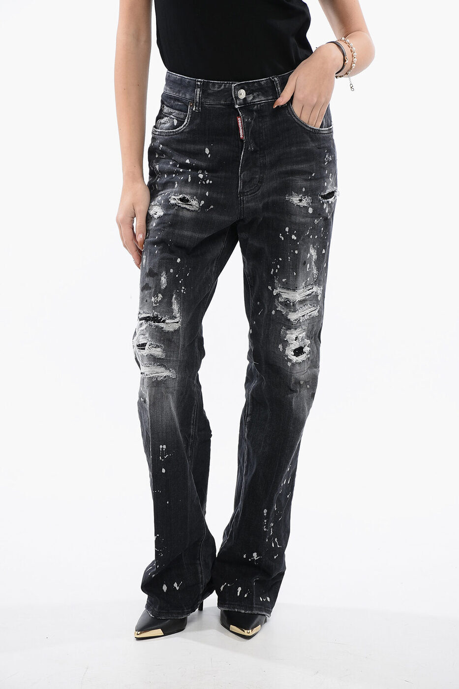 ǥ DSQUARED2 ǥ˥ ǥ Jeans VINTAGE EFFECT WIDE LEG ROADIE JEA...
