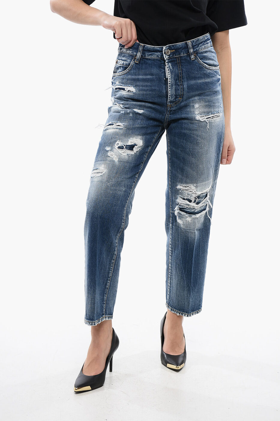 ݥȺ4!! ǥ DSQUARED2 ǥ˥ ǥ Jeans DISTRESSED BOSTON F...