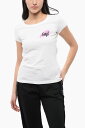 ディースクエアード DSQUARED2 Tシャツ トップス レディース T-shirts and tops CREW NECK SCOOP T-SHIRT WITH PRINTED LOGO S72GD0520 S24668 100 関税 送料無料 ラッピング無料 2020SS dk
