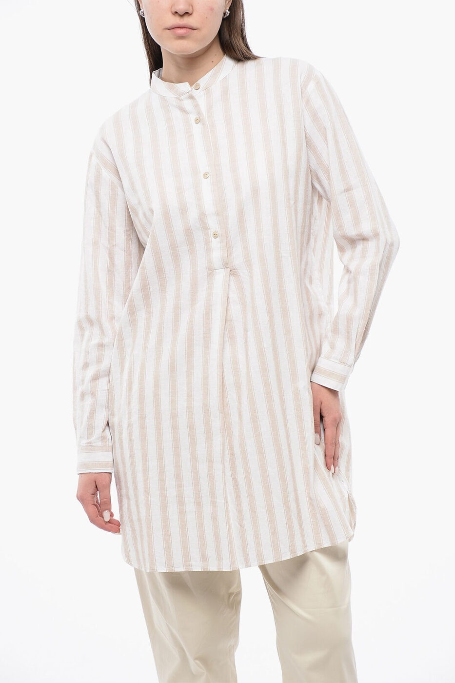 ウールリッチ WOOLRICH シャツ レディース Shirts ORGANIC COTTON BLEND BLOUSE WITH FRONT PLEAT CFWWSI0083FRUT2589 8709 関税 送料無料 ラッピング無料 2020SS dk