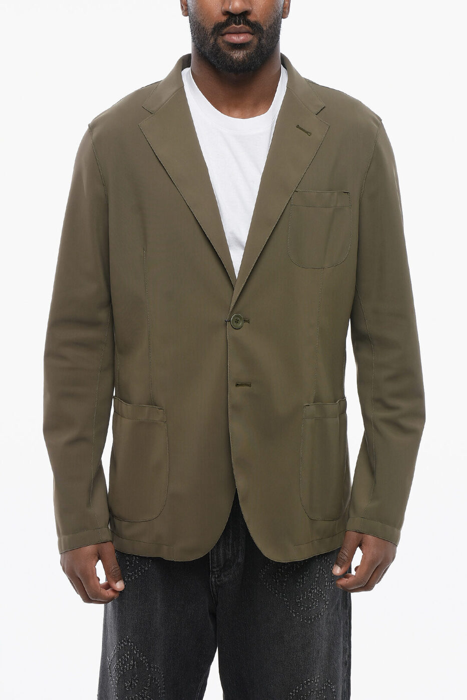 إ HERNO եޥ   Formal Outfits UNLINED STRETCH FABRIC BLAZER W...