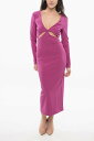 【1000円OFFクーポン配布中!!】 ヴェルサーチ VERSACE ワンピース ドレス レディース Dresses JEANS COUTURE V-NECKLINE CUT-OUT DRESS 75HAO916 N0217 312 関税 送料無料 ラッピング無料 2020SS dk