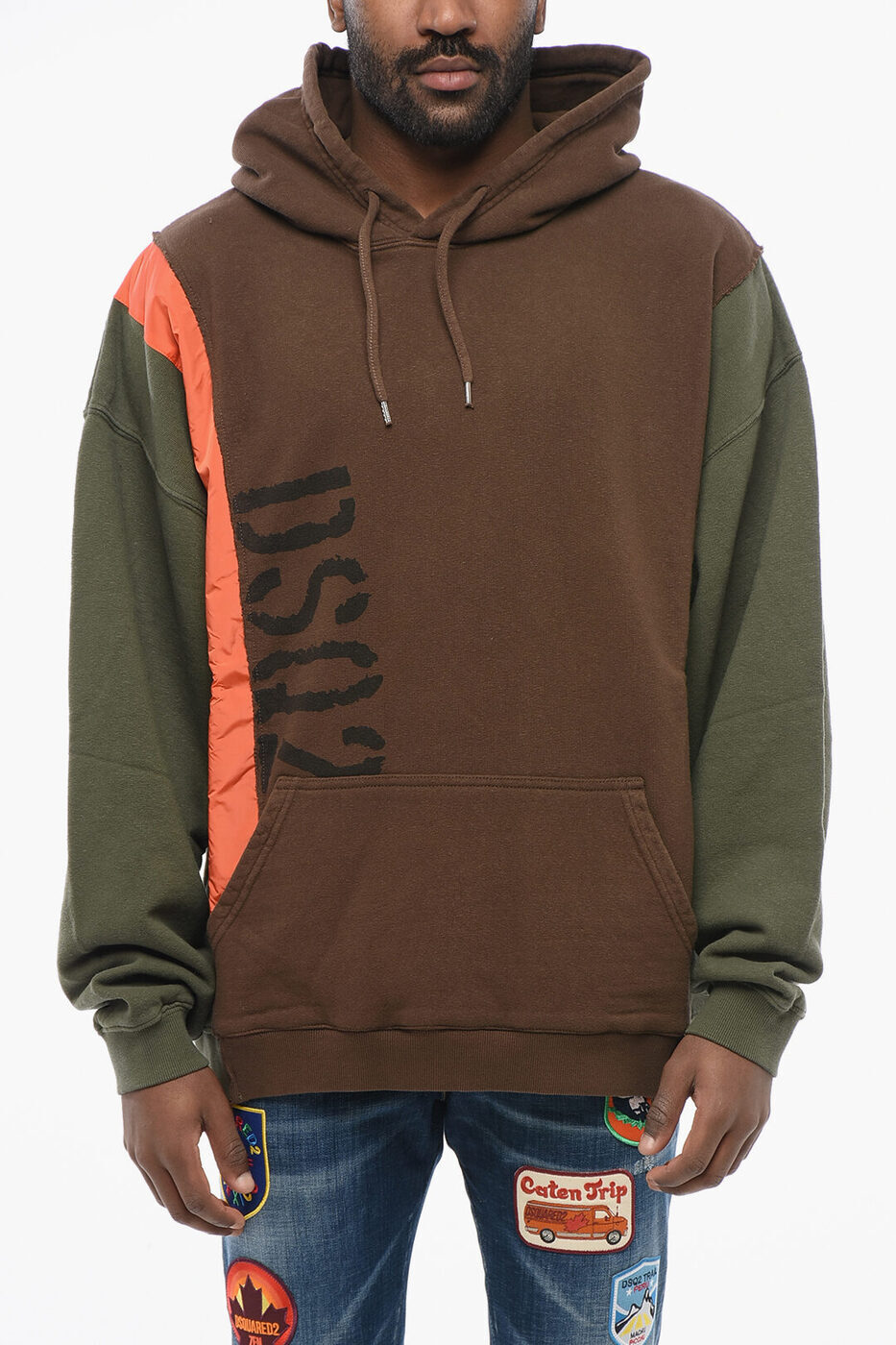 楽天BRANDSHOP・クラージュ楽天市場店ディースクエアード DSQUARED2 スウェットシャツ トレーナー メンズ Sweatshirts NYLON DETAILED PANEL HOODIE S74GU0617 S25553 962 関税 送料無料 ラッピング無料 2020AW dk