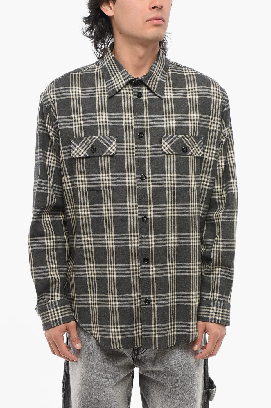 1989 STUDIO   Shirts COTTON FLANNEL SHIRT WITH TARTAN MOTIF D07....