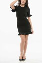DAVID KOMA ワンピース ドレス レディース Dresses CUT OUT MINI DRESS WITH RUFFLES RE23DK44DVI BLK 関税 送料無料 ラッピング無料 2020SS dk