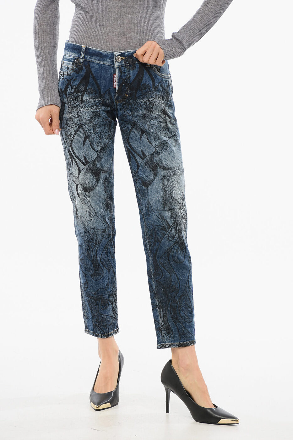 ǥ DSQUARED2 ǥ˥ ǥ Jeans SLIM FIT INK TATTOO PRINTED DENIMS...