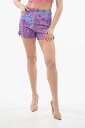 【1000円OFFクーポン配布中!!】 ヴェルサーチ VERSACE デニム レディース Jeans JEANS COUTURE ANIMAL PATTERNED DENIM SHORTS WITH BUCKLE DETA 76HAD522 ES106L54 261 関税 送料無料 ラッピング無料 2020SS dk