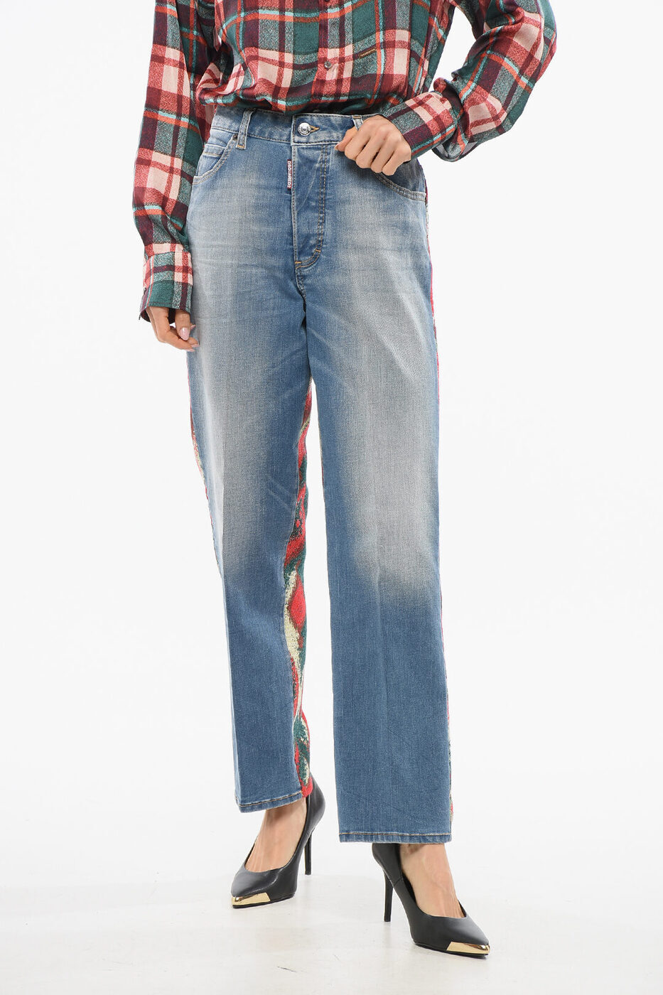 ǥ DSQUARED2 ǥ˥ ǥ Jeans BOSTON FIT DENIMS WITH PATTERNED T...
