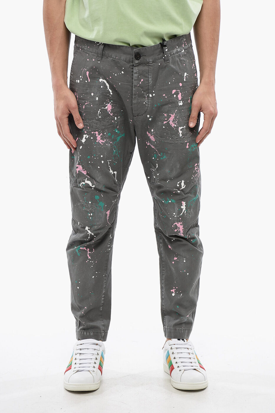 Dsquared2 - D2 STAMPS SEXY CHINO PANTS ロゴ プリント加工