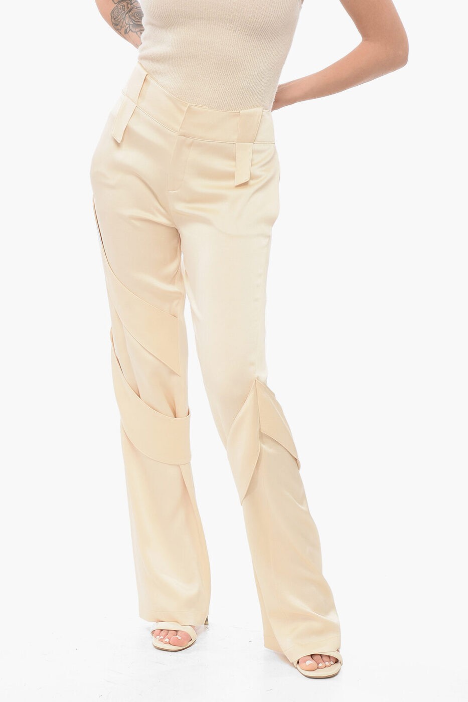 ֥ޥ BLUMARINE ܥ ѥ ǥ Trousers SATIN CARGO PANTS P422P120AN0104  ̵ åԥ̵ 2020SS dk