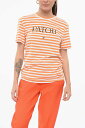 パトゥ PATOU Tシャツ トップス レディース T-shirts and tops AWNING STRIPED COTTON T-SHIRT WITH PRINTED LOGO JE0329999218O 関税 送料無料 ラッピング無料 2020SS dk