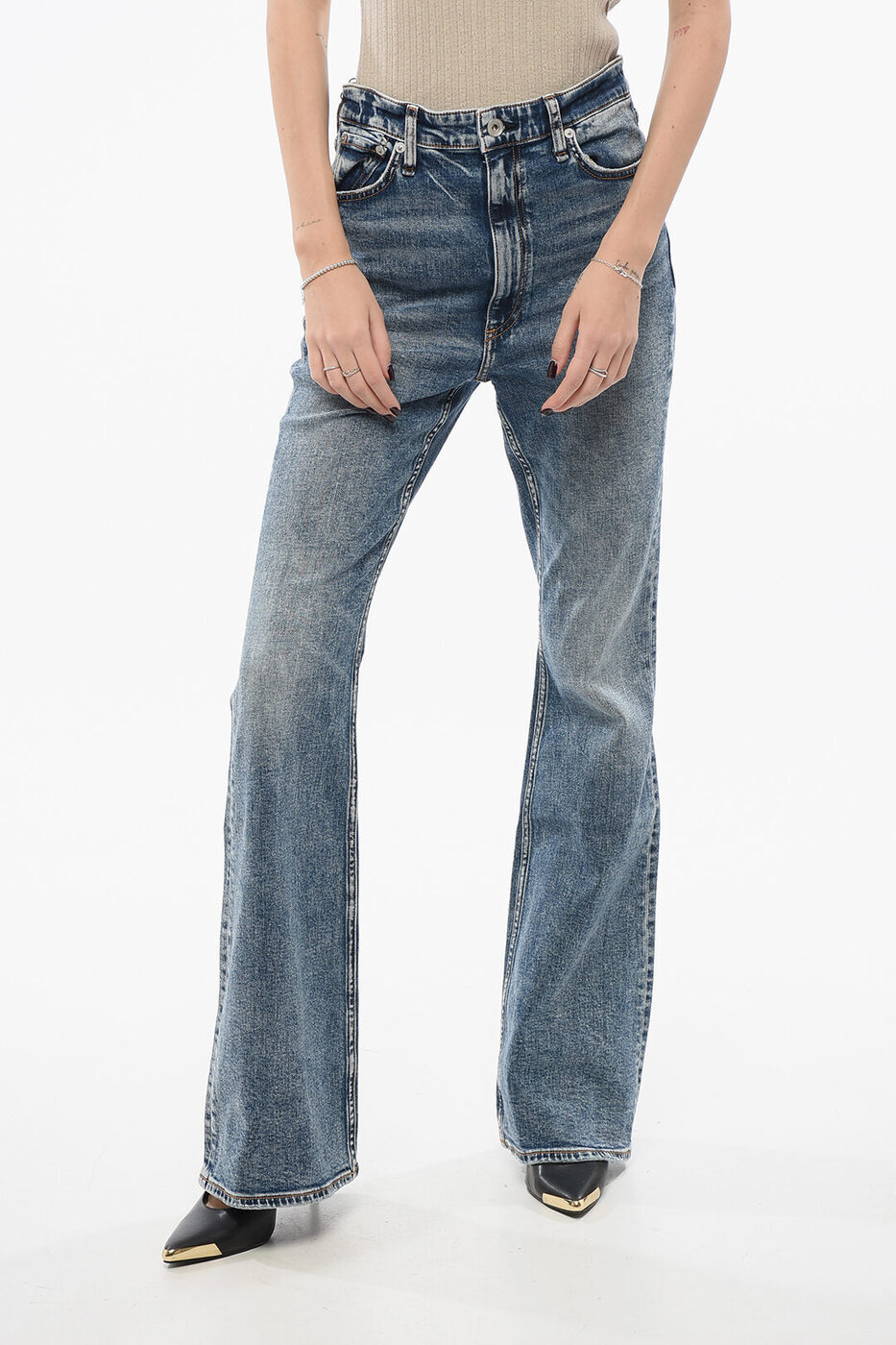 新品 rag&bone ラグアンドボーン リブニット サマーニット 半袖