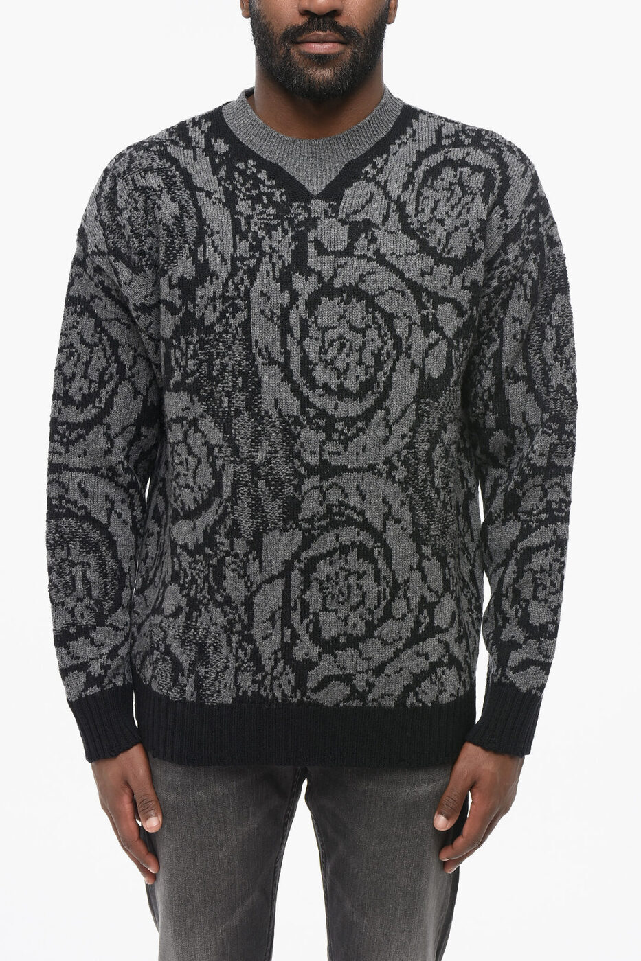 ジャンニヴェルサーチGIANNI VERSACE 滲みストライププリント