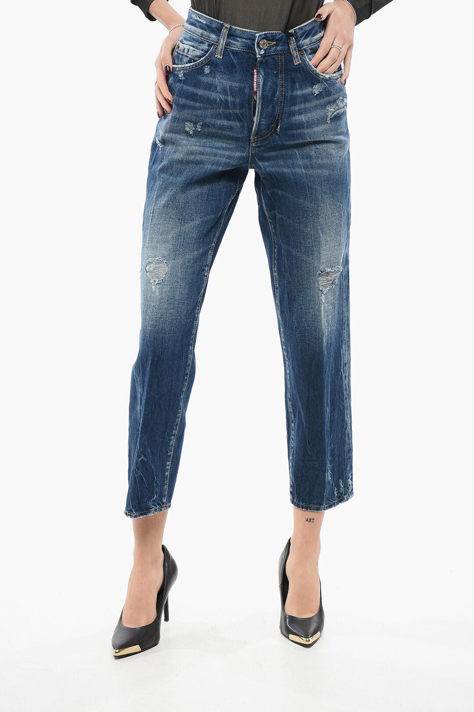 ǥ DSQUARED2 ǥ˥ ǥ Jeans DISTRESSED BOSTON FIT DENIMS 18CM ...
